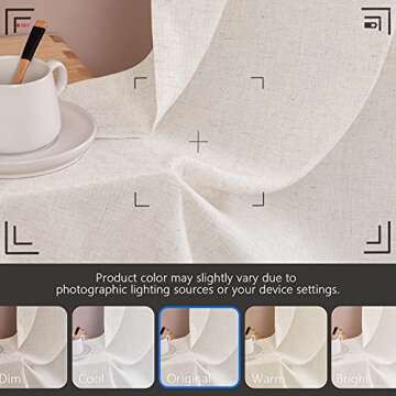 Jinchan Beige Kitchen Curtains 2 Panels 45" Light Filtering