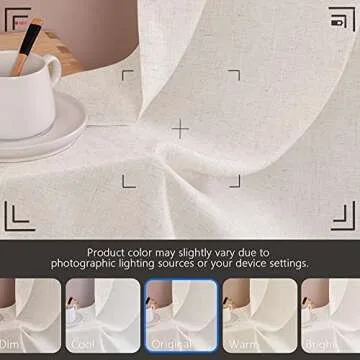 Jinchan Beige Kitchen Curtains 2 Panels 45" Light Filtering