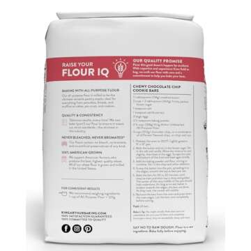 King Arthur Organic All Purpose Artisan Flour - Premium Unbleached Wheat for Baking Bread, Pizza, Co...
