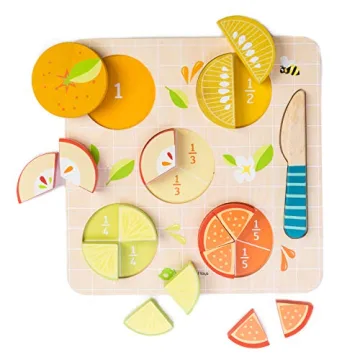 Math Learning Wooden Toy - Citrus Fractions for Kids