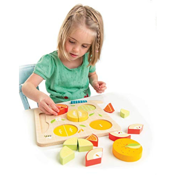 Math Learning Wooden Toy - Citrus Fractions for Kids