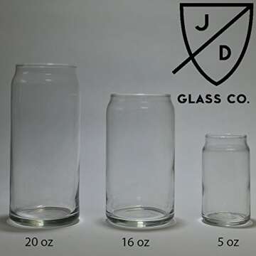 JD Glass Co. Glass Can 20 oz - 4 Pack