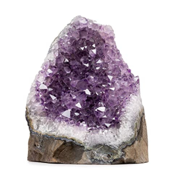 SAMSARI Large Amethyst Cluster Geode – Natural Calming Crystal 6.5" to 9"