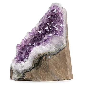 SAMSARI Amethyst Crystal Geode for Meditation and Decor