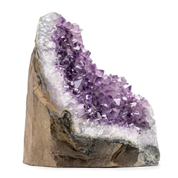SAMSARI Amethyst Crystal Geode for Meditation and Decor