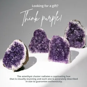 SAMSARI Amethyst Crystal Geode for Meditation and Decor