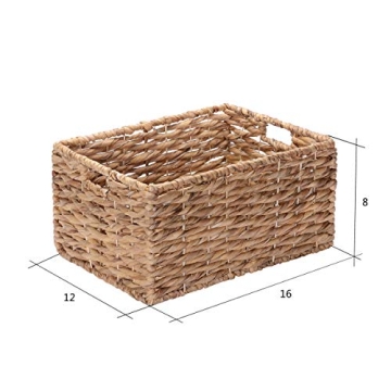 Villacera Handmade Wicker Baskets Set of 2 for Home Storage