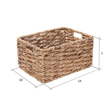 Villacera Handmade Wicker Baskets Set of 2 for Home Storage