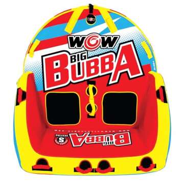 WOW World of Watersports Super Bubba 1 or 2 Person Inflatable Towable Deck Tube for Boating | 17-1050