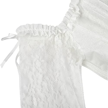 Elegant SZIVYSHI Women's Lace-up Corset with Sleeves