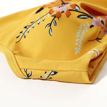 Stylish RUUHEE Criss Cross Floral Bathing Suits