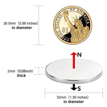 LOVIMAG Super Strong Neodymium Disc Magnets Pack of 15