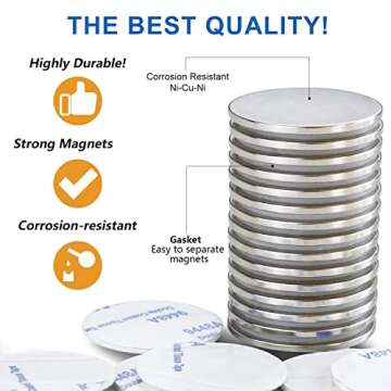 LOVIMAG Super Strong Neodymium Disc Magnets Pack of 15