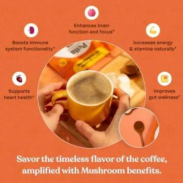 High-Caffeine Mushroom Coffee with 7 Superfood Mushrooms