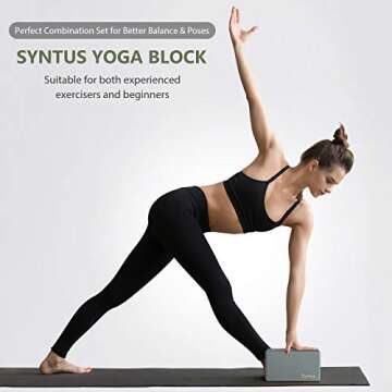 Syntus Yoga Block & Strap Set - Non-Slip, Eco-Friendly