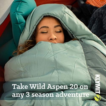 Klymit Wild Aspen 20 Degree Sleeping Bag for Camping