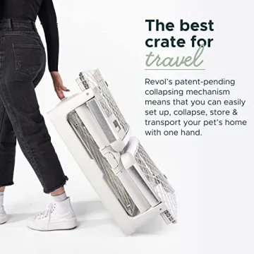 Stylish Collapsible Diggs Revol Dog Crate for Small Dogs