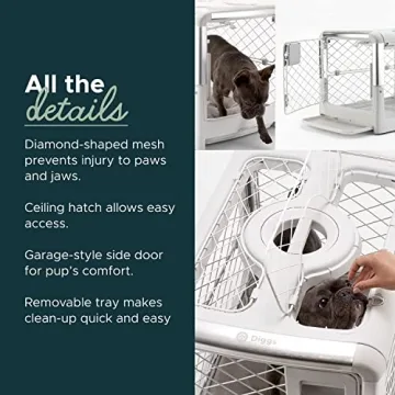 Stylish Collapsible Diggs Revol Dog Crate for Small Dogs