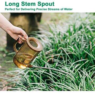 Tennedriv Green Long Spout Watering Can for Indoor Plants