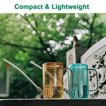 Tennedriv Green Long Spout Watering Can for Indoor Plants