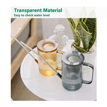 Tennedriv Green Long Spout Watering Can for Indoor Plants