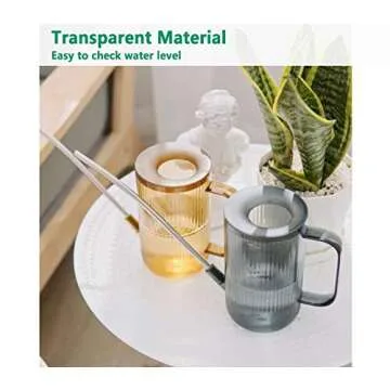 Tennedriv Green Long Spout Watering Can for Indoor Plants