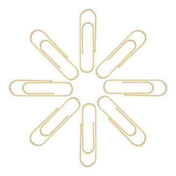 Paper Clips, 300-Count, Paperclips, Paper Clip, Gold Paper Clips, 1.1 Inch (28mm) Small Paper Clips
