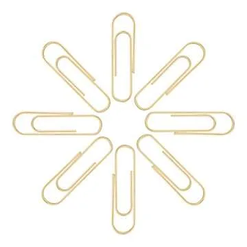 Paper Clips, 300-Count, Paperclips, Paper Clip, Gold Paper Clips, 1.1 Inch (28mm) Small Paper Clips