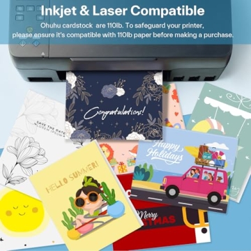 Ohuhu Blank Cards & Envelopes 100 Pack for All Occasions