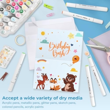 Ohuhu Blank Cards & Envelopes 100 Pack for All Occasions