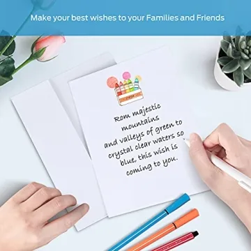 Ohuhu Blank Cards & Envelopes 100 Pack for All Occasions