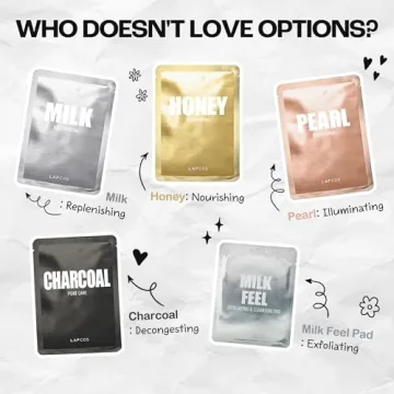LAPCOS Revitalizing Variety Pack Sheet Masks for Glowing Skin
