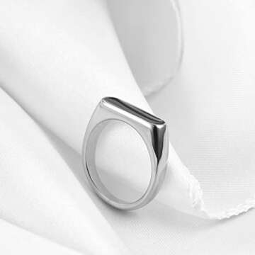 VQYSKO Stylish Stainless Steel Stacking Ring for All