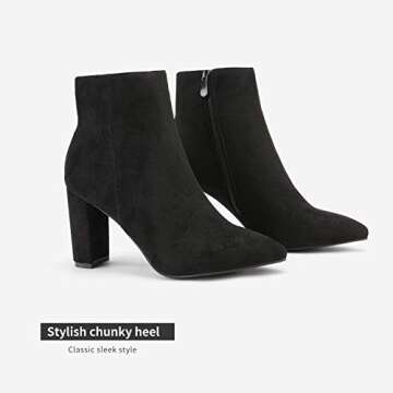 Stylish DREAM PAIRS Chunky Heel Ankle Booties for Women