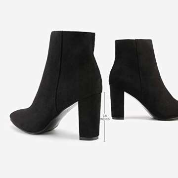 Stylish DREAM PAIRS Chunky Heel Ankle Booties for Women