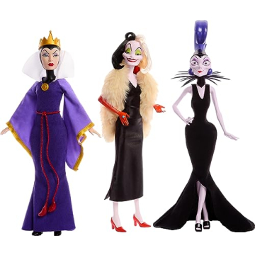 Enchanting Disney Villains Doll Trio: Evil Queen, Cruella de Vil, & Yzma