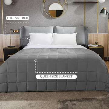 CYMULA 15lbs Queen Size Weighted Blanket for Adults