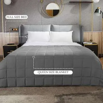 CYMULA 15lbs Queen Size Weighted Blanket for Adults