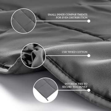 CYMULA 15lbs Queen Size Weighted Blanket for Adults