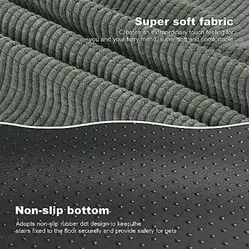 Sicilaien Dog Stairs for Pets - 3 Steps High Density Foam