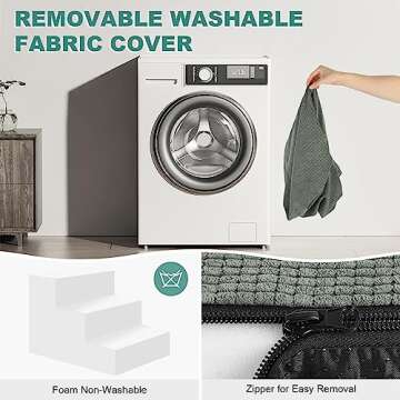 Sicilaien Dog Stairs for Small Dogs, 3 Steps High-Density Dog Steps for Sofa &High Bed, Removable Washable Covers&Non-Slip Pet Steps for Cats/Dogs, Grey