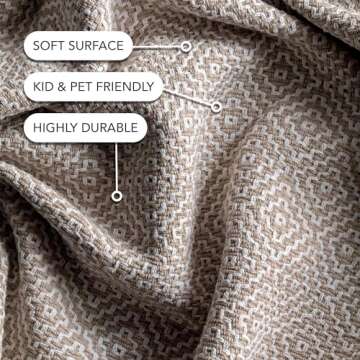 nuLOOM Lorretta Geometric Cotton Runner Rug, 2' 6" x 8', Taupe