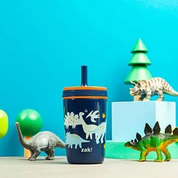 Zak Designs Leak-Proof 12oz Toddler Cup for Home or Travel