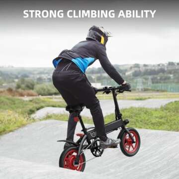 14" Folding Electric Bike - Max Speed 21 MPH & 31 Miles Range