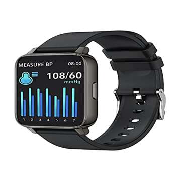 Yussa Smartwatch | 2023 Model | Blood Pressure Monitor & Fitness Tracker | Waterproof and Customizab...