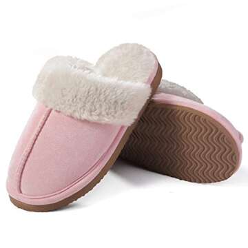 Litfun Women’s Fuzzy Slippers, Cozy Memory Foam Shoes