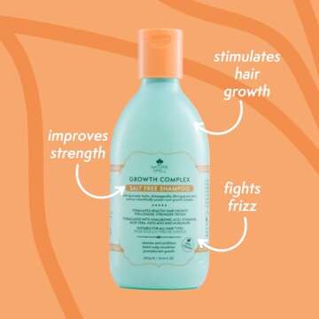 Nature Spell Hair Shampoo for Hair Growth, Infused with Ayurvedic Herbs, Vegan & Sulphate-Free, Suitable for All Hair Types, 10.14 Fl Oz