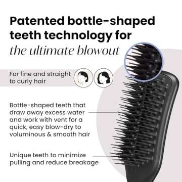 Tangle Teezer Ultimate Blow Dry Brush, Vented Hair Brush for a Quick & Easy Blowout, Adds Volume & L...