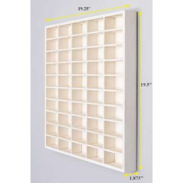 Rustic Roots Car Display Shelf - Wooden Wall Mount for Hot Wheels, Matchbox, and Diecast Case for 50...