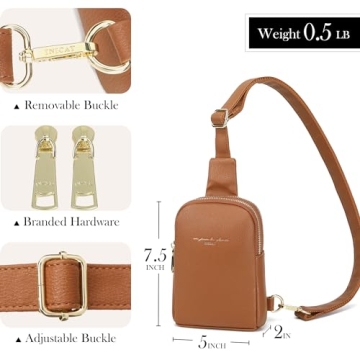 Stylish INICAT Vegan Leather Crossbody Sling Bag for Women
